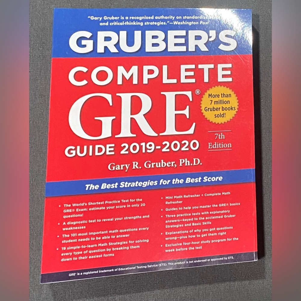 Gruber’s Complete GRE guide 2019-2020 7th edition
